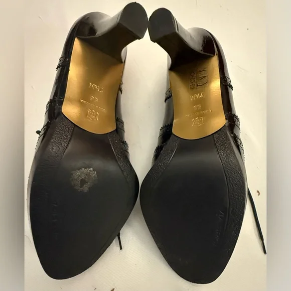 Via Spiga Black Patent Leather Heels - Picture 3 of 4